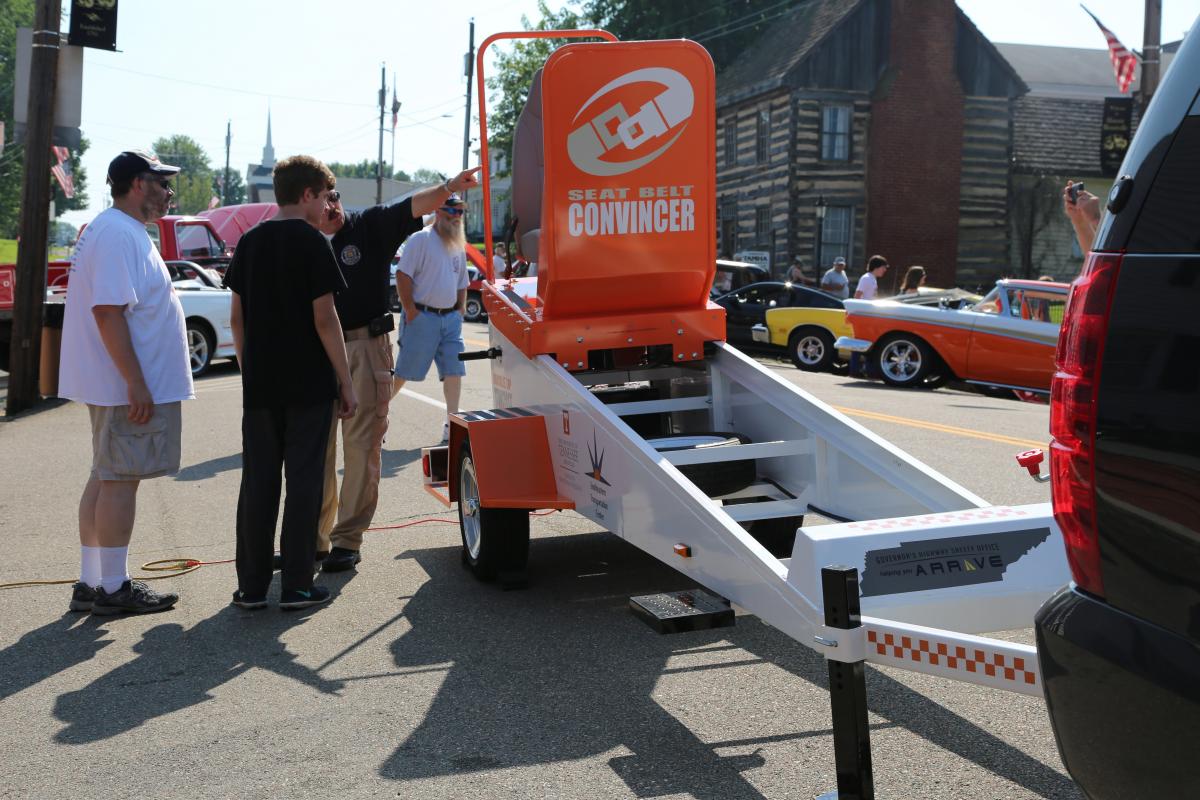 Photo of the Seat Belt Convincer trailer