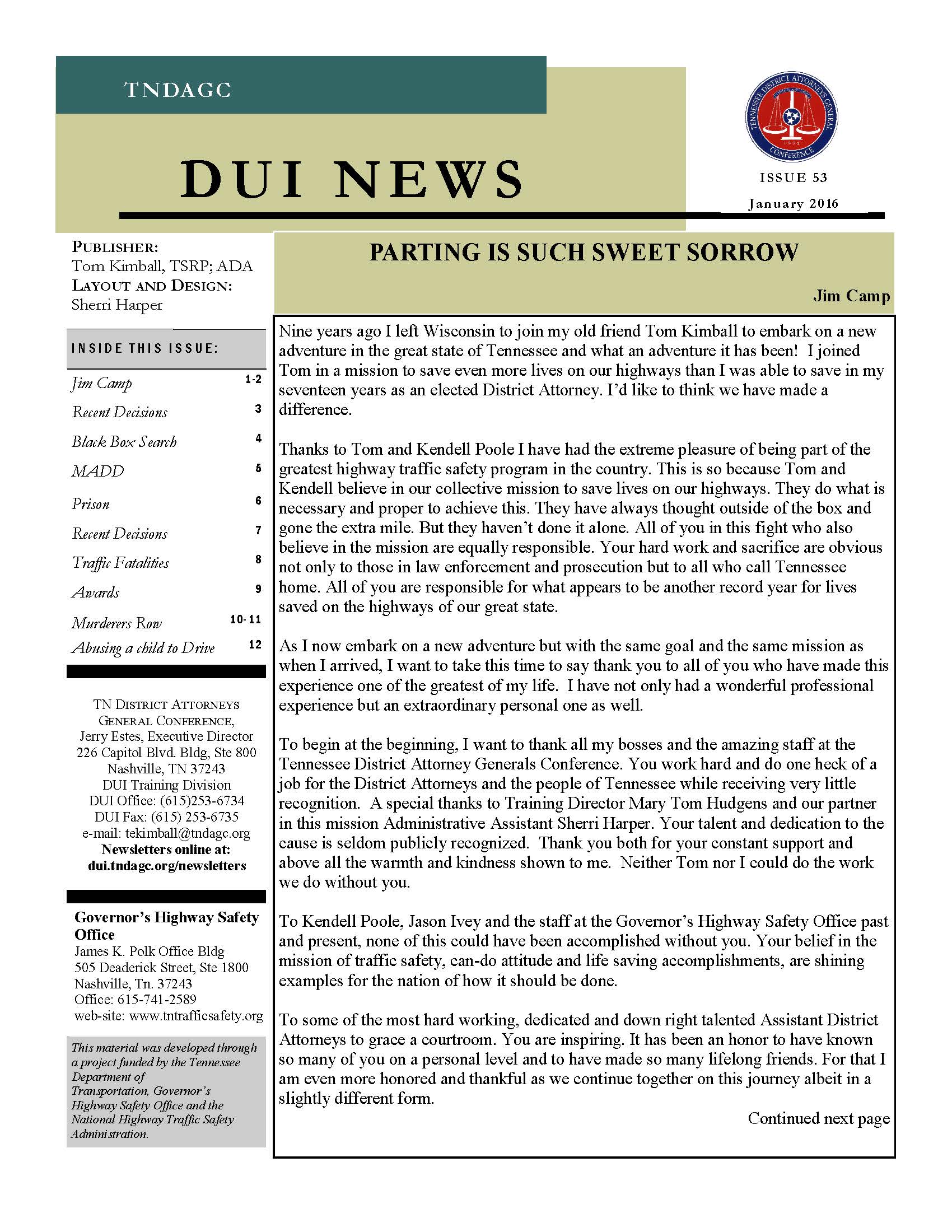 Thumbnail of DUI News web site
